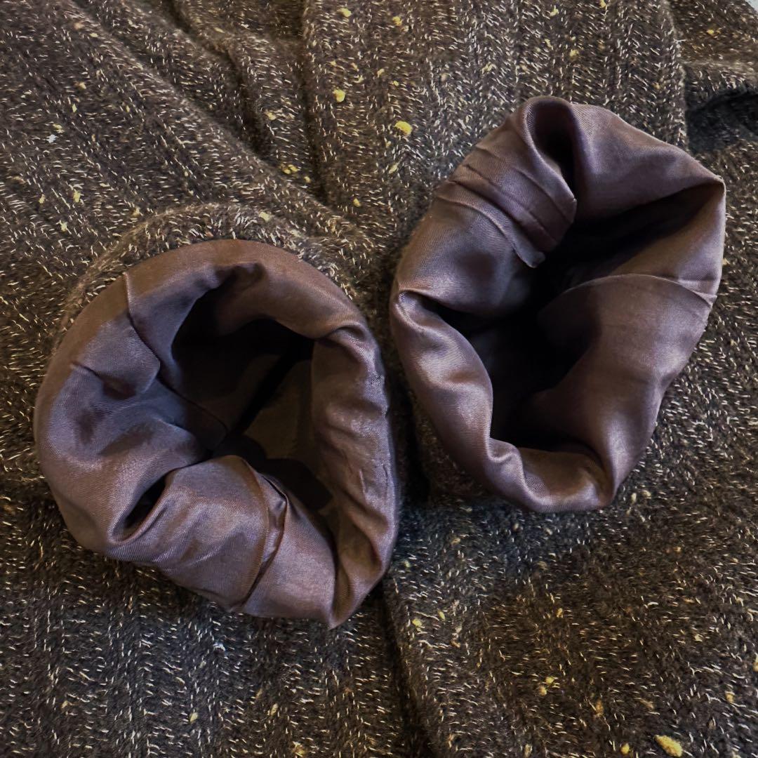 【ネップヤーン•ツイード／リネン×ウール】ギャルリーヴィー／ステンカラーコート