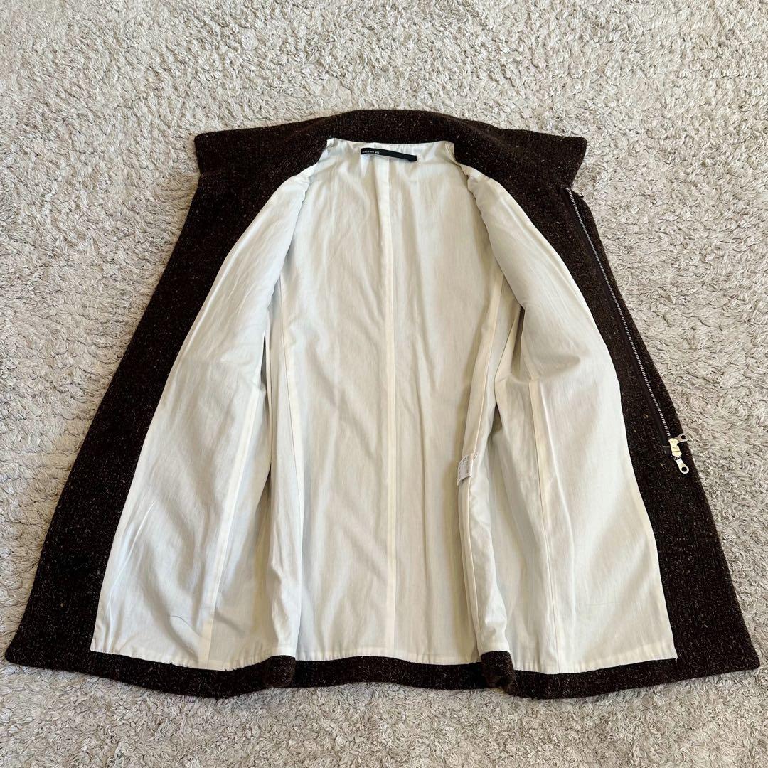 【ネップヤーン•ツイード／リネン×ウール】ギャルリーヴィー／ステンカラーコート