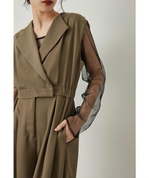 niana ニアナ スタンドアウトカラーオールインパンツ L 大きい ゆったり