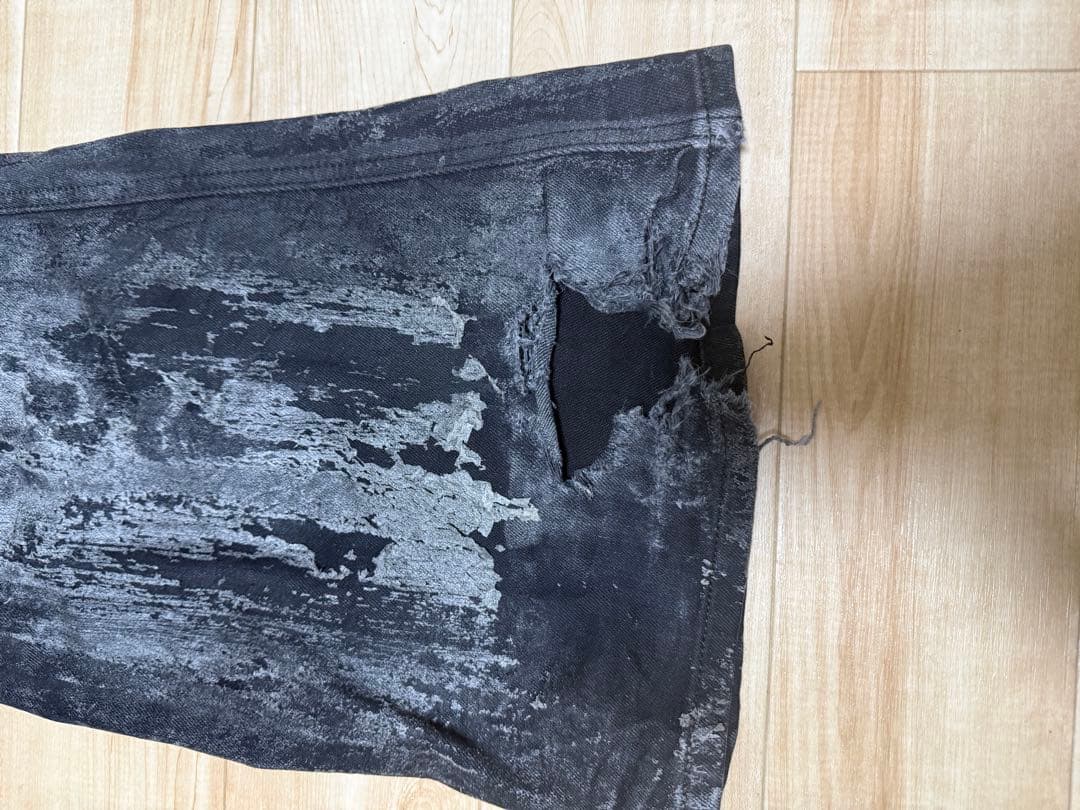 EMOSTANCE CLUB BAGGY FLARE JEANS コーティング