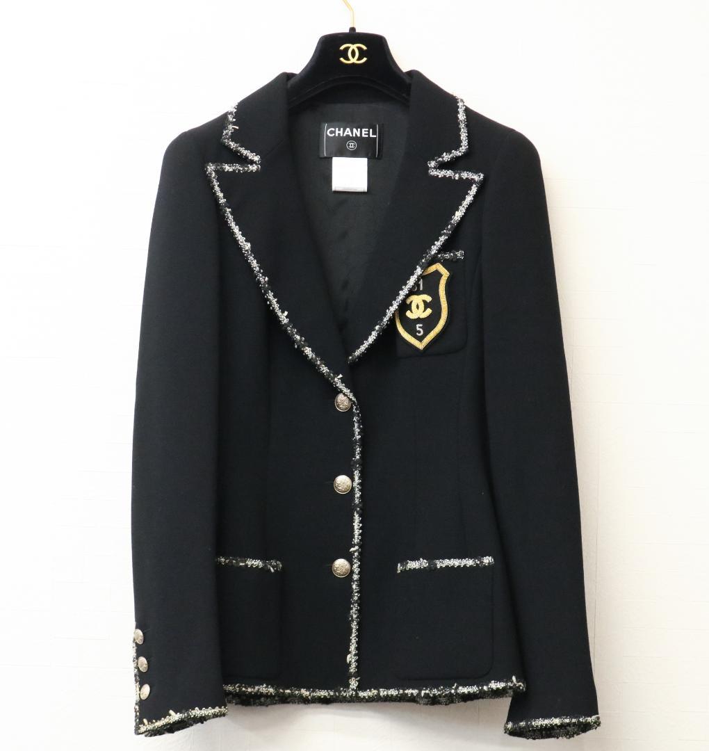 シャネル P24952V12963 ウール ジャケット ブラック 38 ツイード