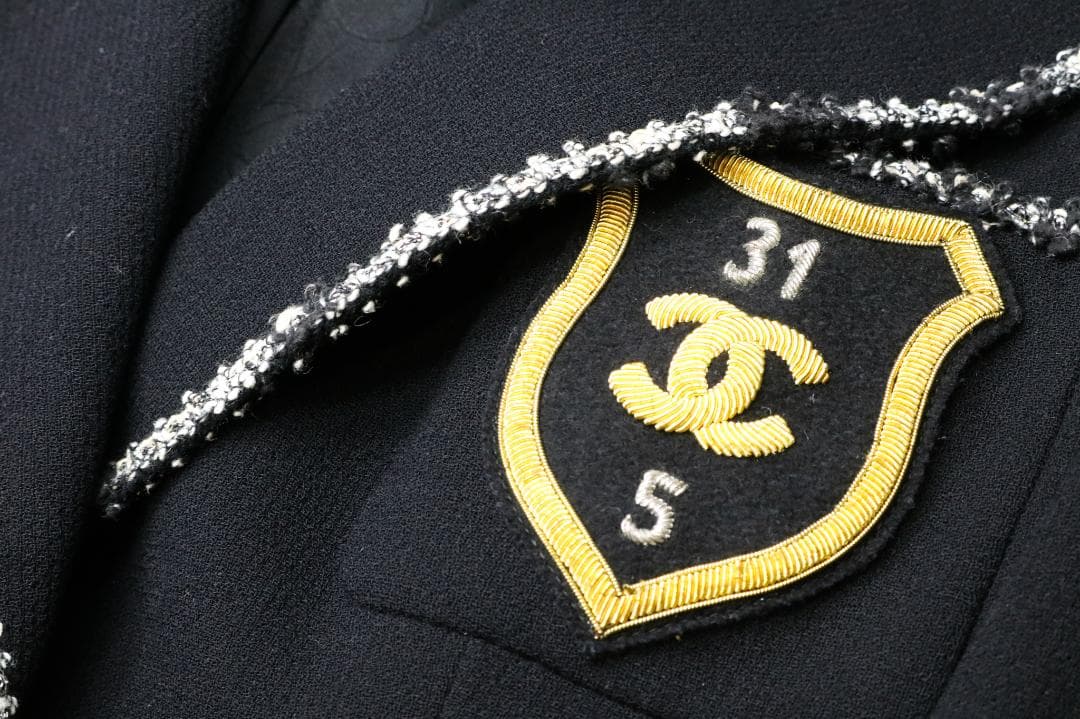 シャネル P24952V12963 ウール ジャケット ブラック 38 ツイード