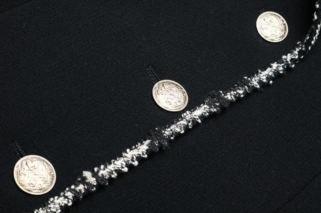 シャネル P24952V12963 ウール ジャケット ブラック 38 ツイード