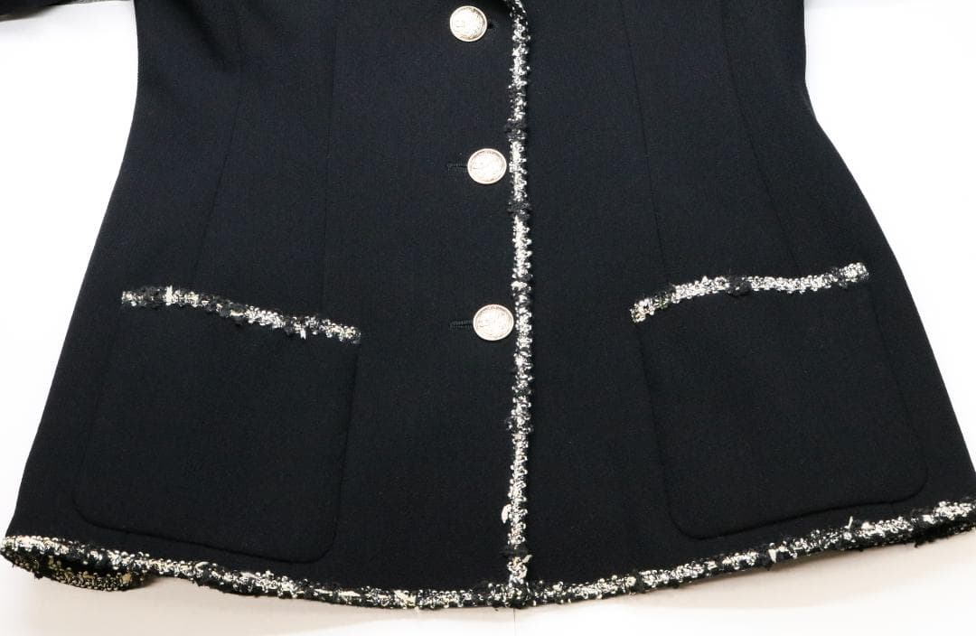 シャネル P24952V12963 ウール ジャケット ブラック 38 ツイード