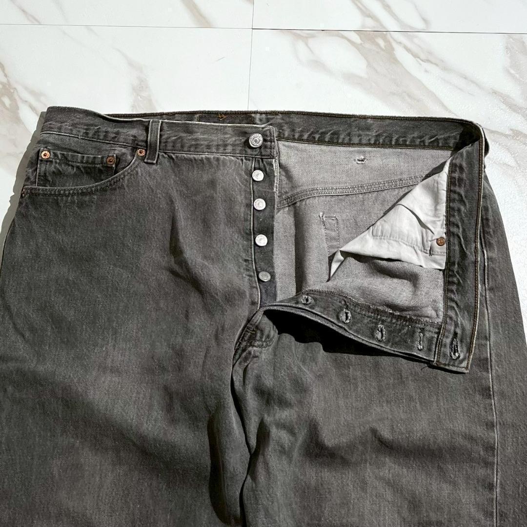 希少 90s　W42　リーバイス501　先染めブラック　デニム　USA製　黒