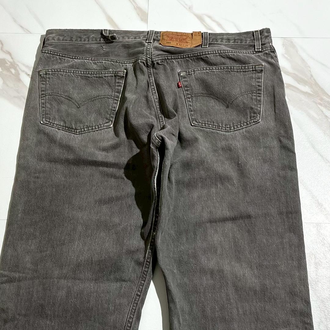 希少 90s　W42　リーバイス501　先染めブラック　デニム　USA製　黒