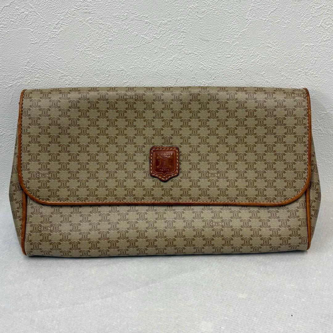 【美品】セリーヌ　CELINE クラッチバッグ　マカダム柄　ヴィンテージ