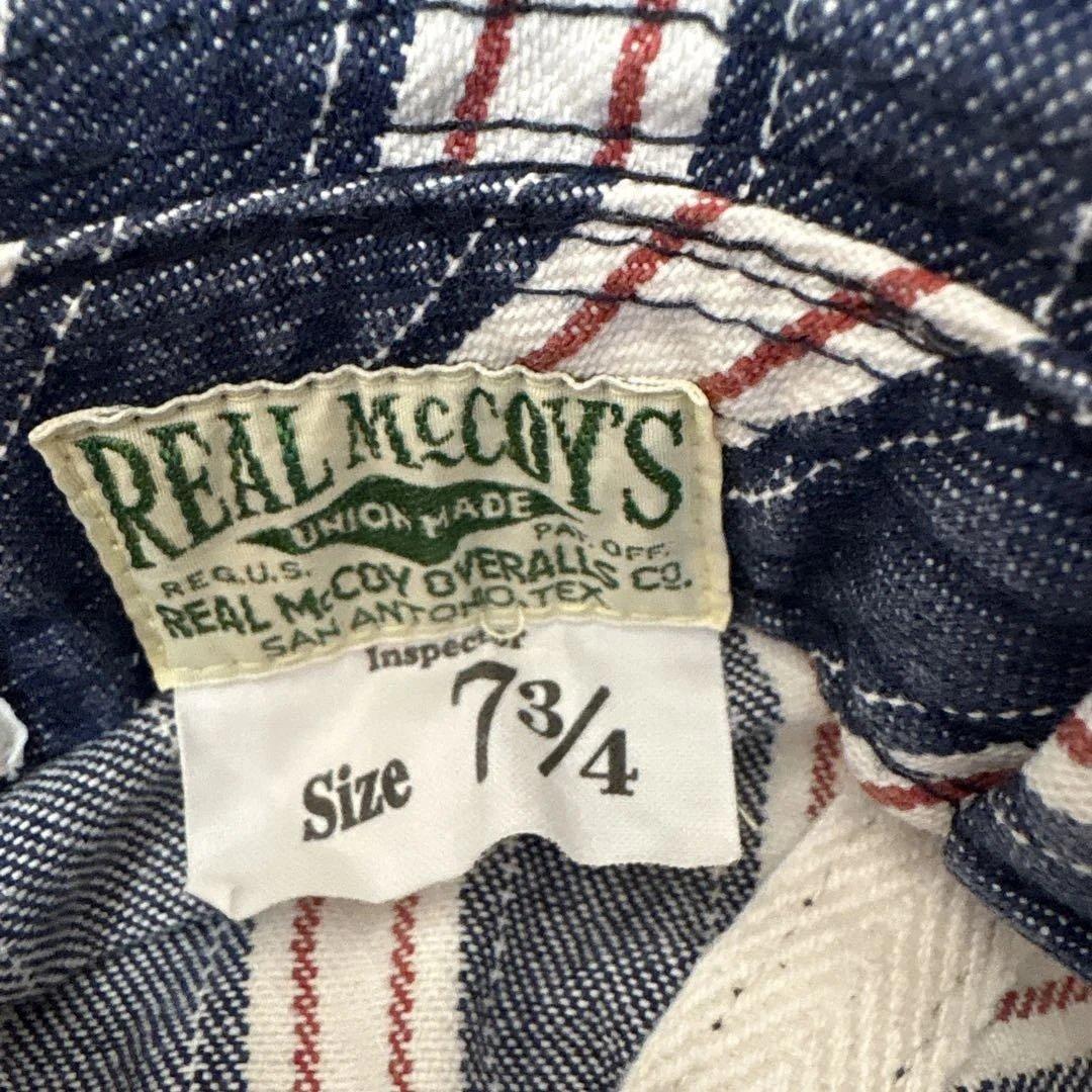 リアルマッコイズ ストライプ バケット ハット ネイビー