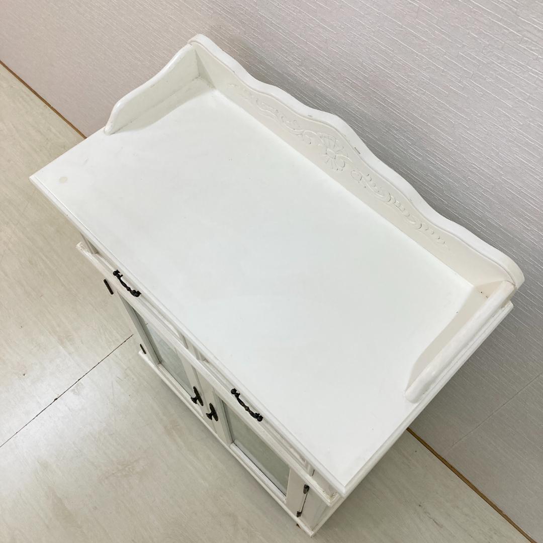 カトラリーキャビネット　ホワイトローズ　フレンチテイスト　姫家具