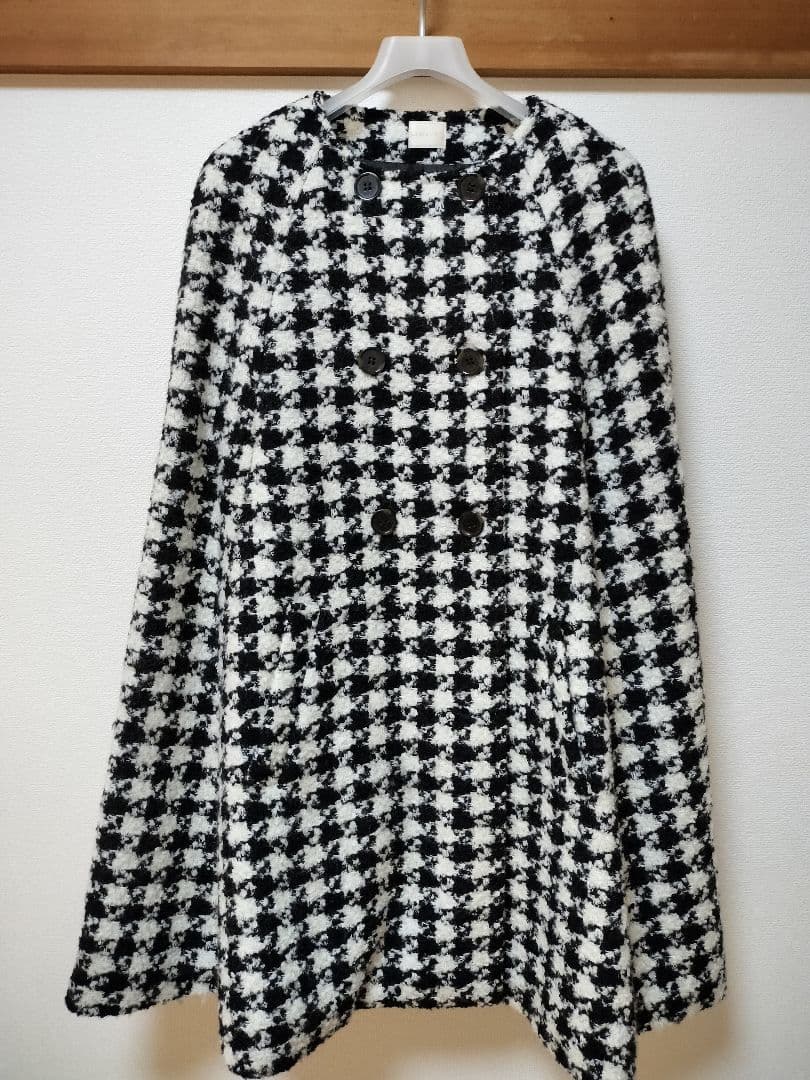 完売品！ liala✕pg ケープコート ポンチョコート 千鳥 リアラピージー