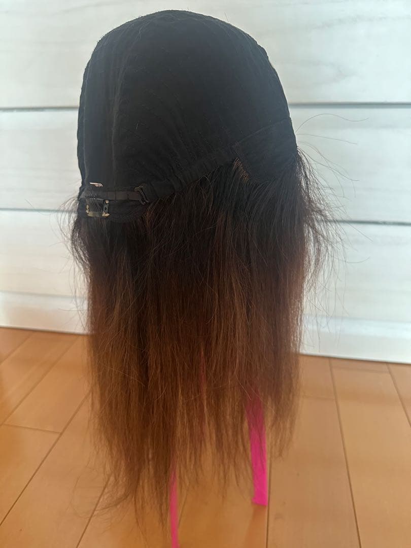 百合子ヴィック　ロングウィッグ　ライトブラウン　根元グラデーション　Ｌサイズ