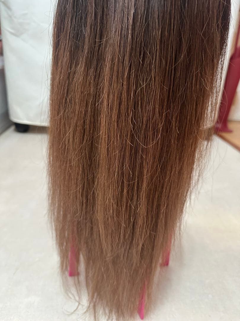 百合子ヴィック　ロングウィッグ　ライトブラウン　根元グラデーション　Ｌサイズ