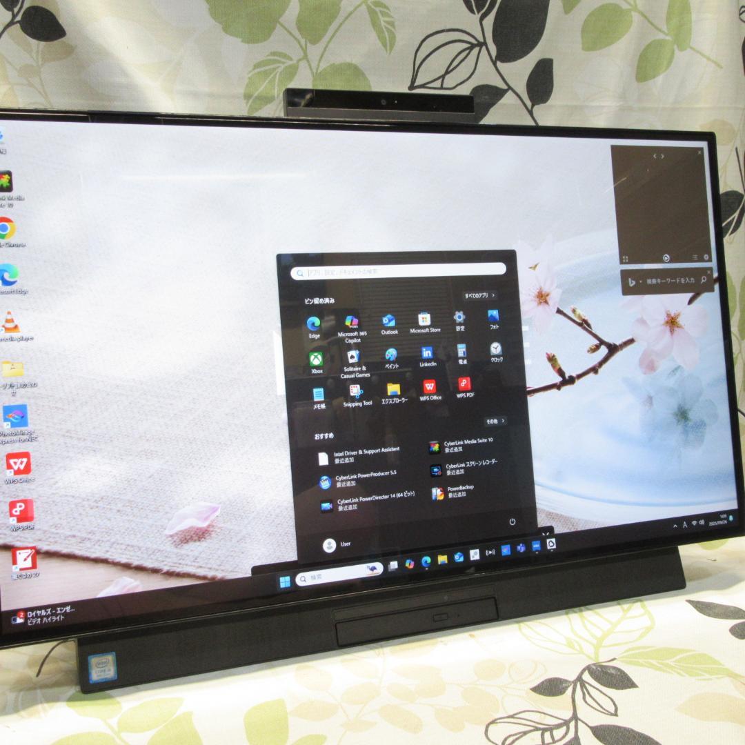 超大画面27インチWin11公式対応8世代Corei5/メ16/SSD+HDD