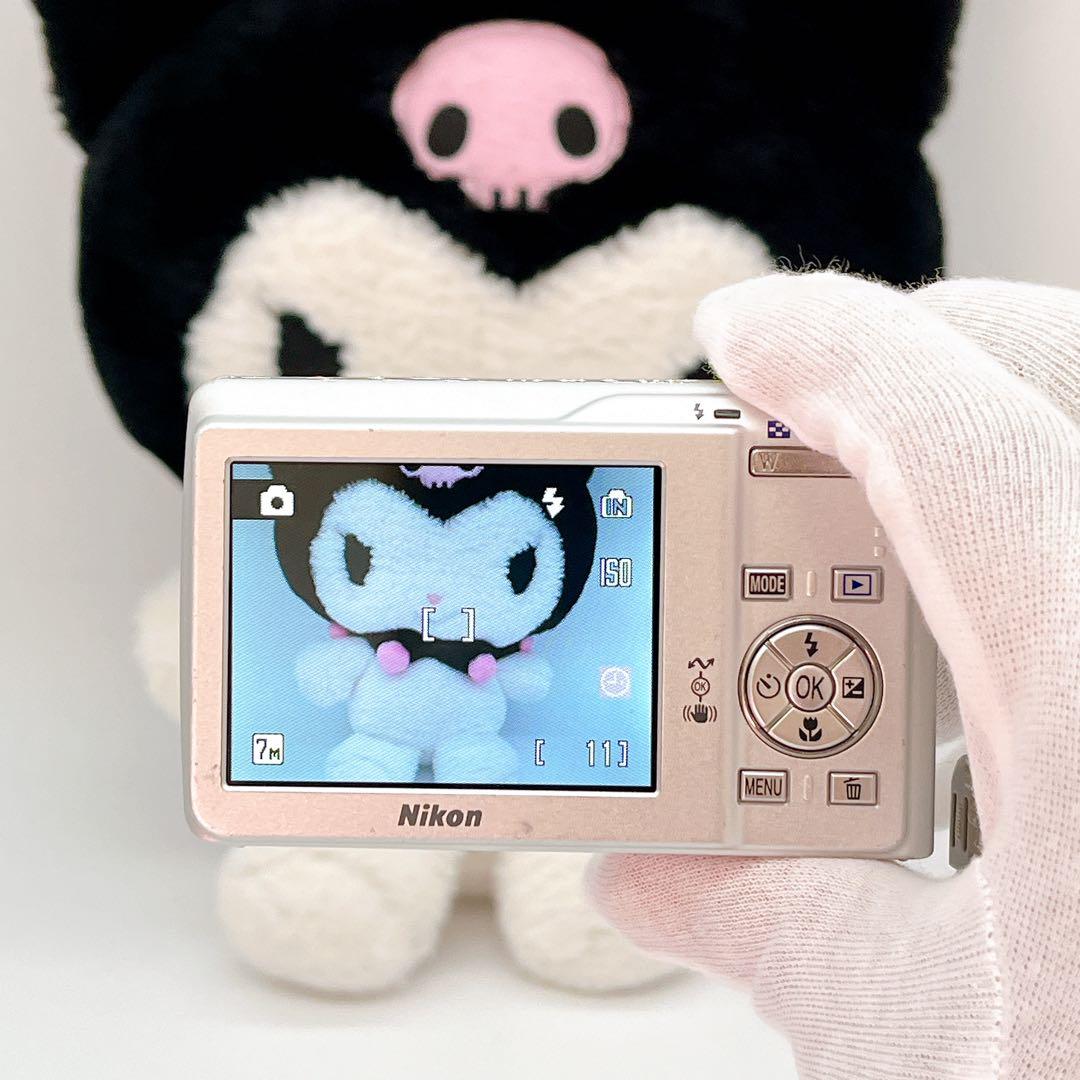 COOLPIX S200 箱あり シルバー 動作品 オールド コンデジ カメラ