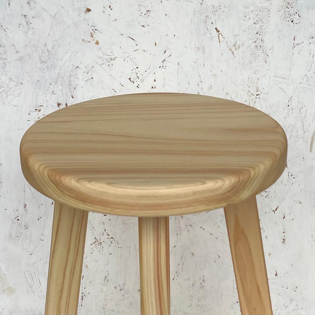 RRR　国産ひのき　丸椅子　木製スツール