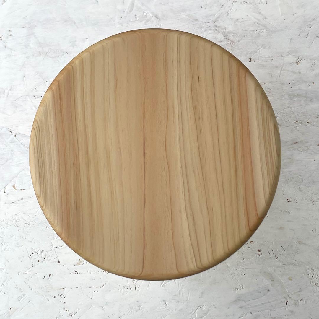 RRR　国産ひのき　丸椅子　木製スツール