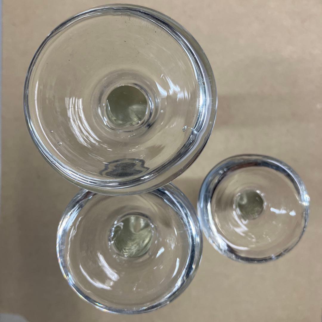 筆立て　ガラス製3個セット　新品未使用