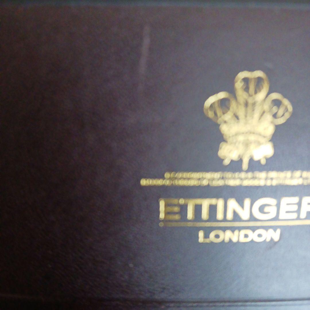 ETTINGER ブラック レザー 名刺入れ