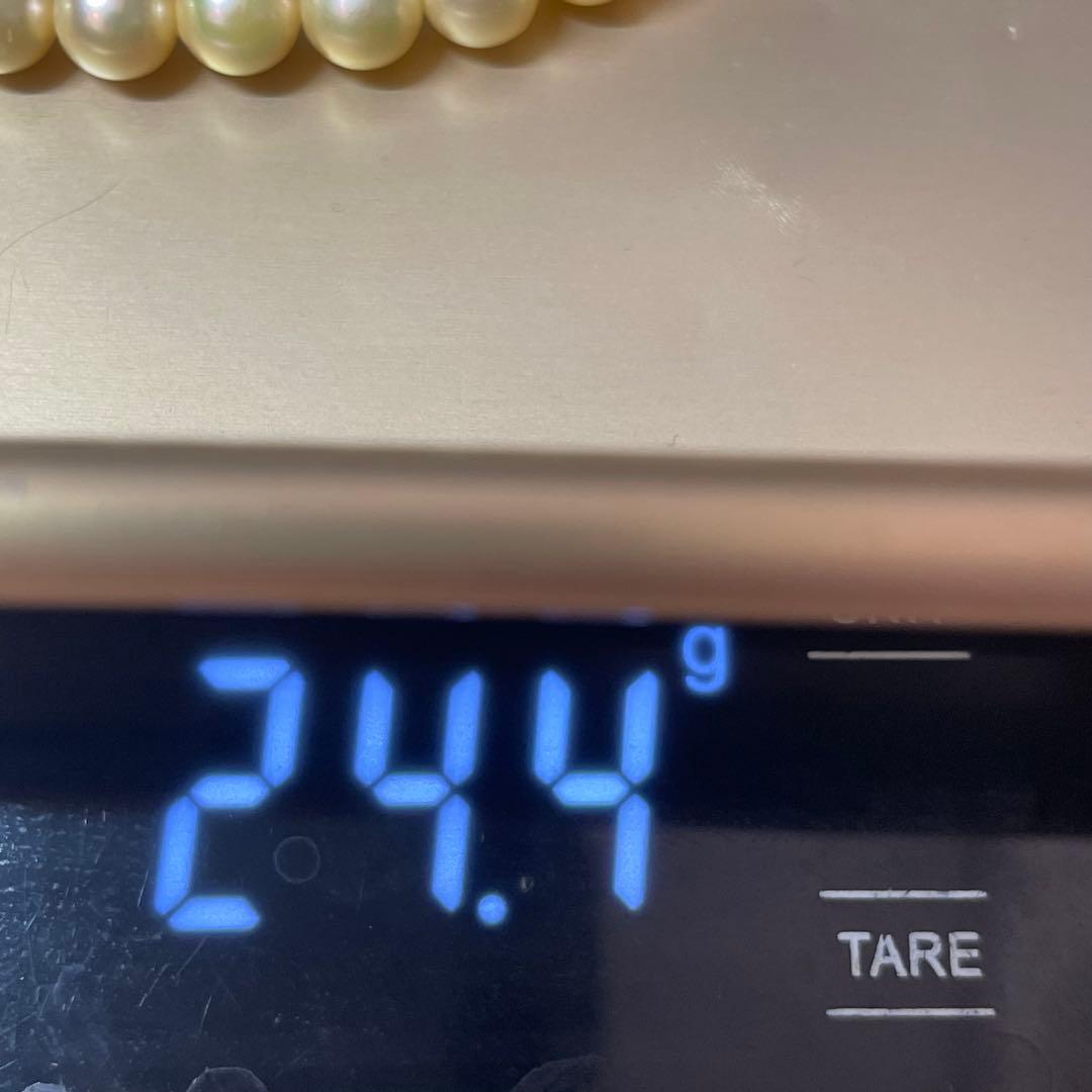 【希少色 テリ強】あこや真珠 ゴールデン パールネックレス 5.6-6.4mm