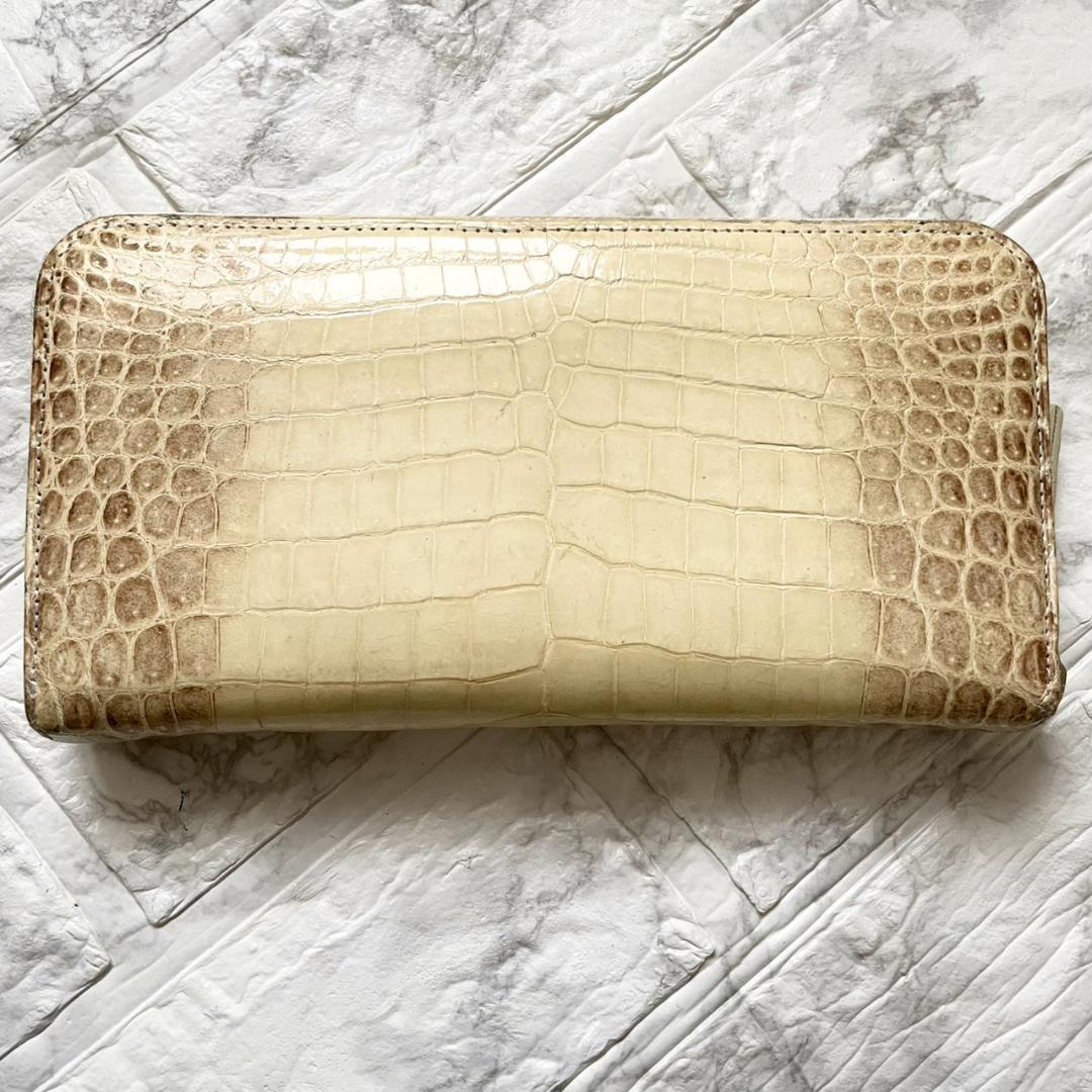極美品✨東京クロコダイル　長財布　クロコダイル　本革　ヒマラヤ　JRA ホワイト