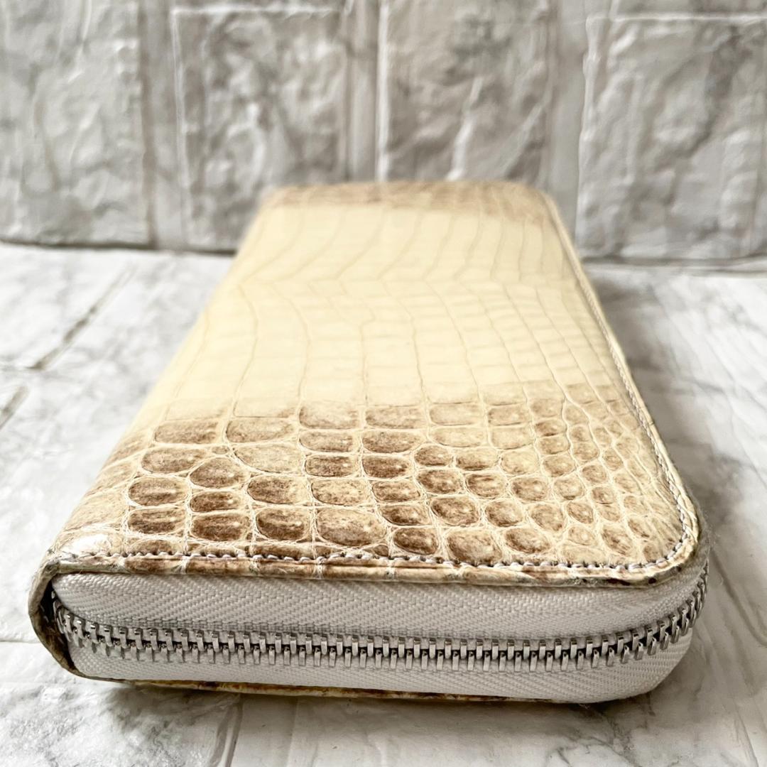 極美品✨東京クロコダイル　長財布　クロコダイル　本革　ヒマラヤ　JRA ホワイト