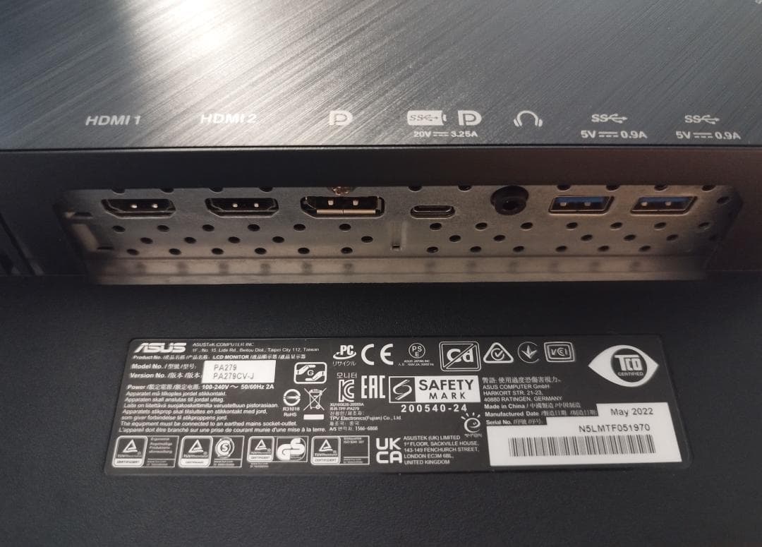 ASUS ProArt PA279CV-J 27インチ 4K液晶ディスプレイ