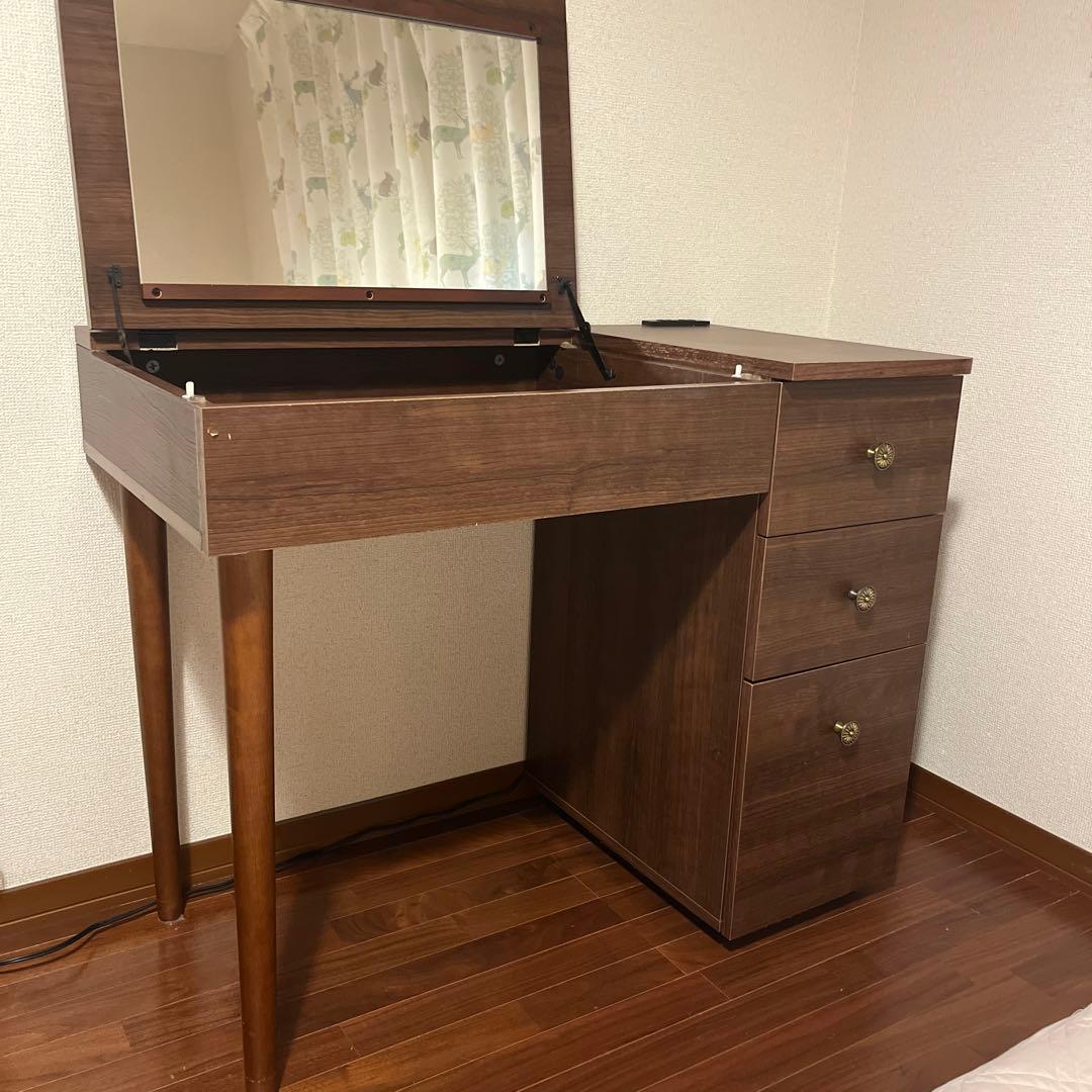 【送料込み】デスク&ドレッサー★化粧鏡★ナチュラル