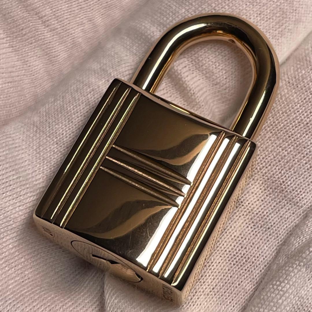 エルメス K18 ピンクゴールドメッキ パドロック カデナ リペア品 107番