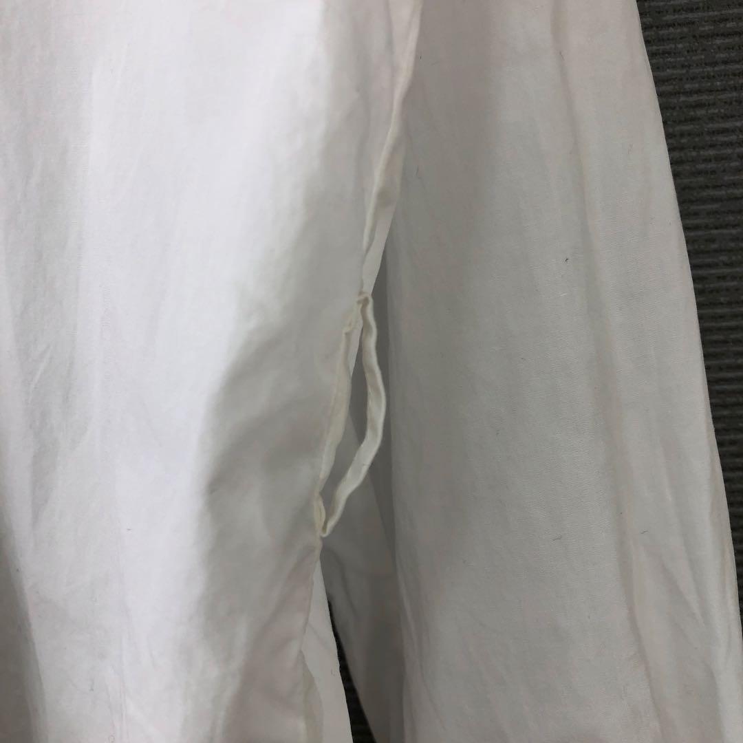 PallasPalace パラスパレス ノーカラーシャツ ブラウス ホワイト