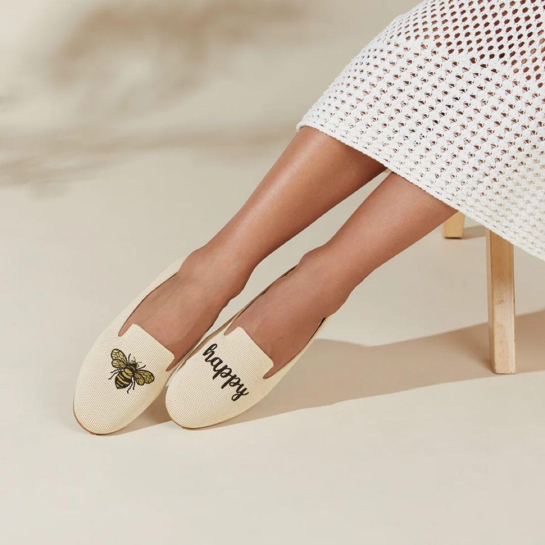 【新品未使用】VIVAIA[Audrey]ラウンドトゥ アニマル刺繍 ローファー