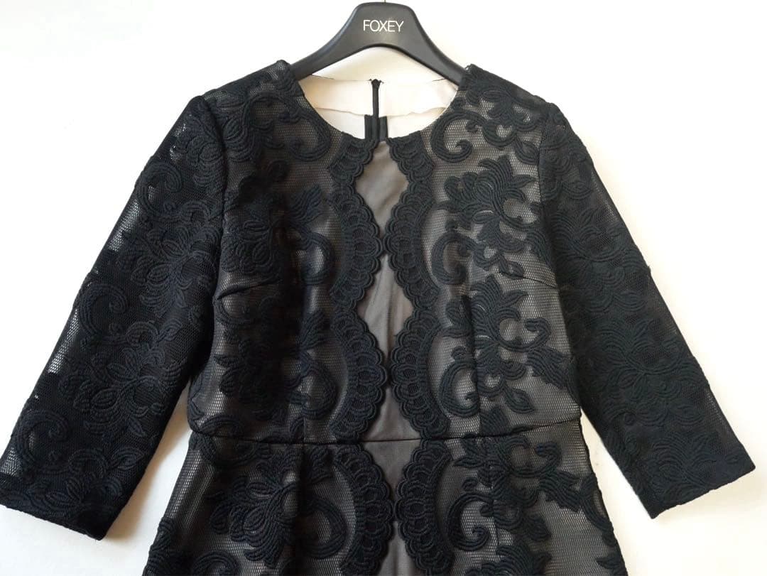 Leilian レリアン レースデザイン ミディ丈 ワンピース 9