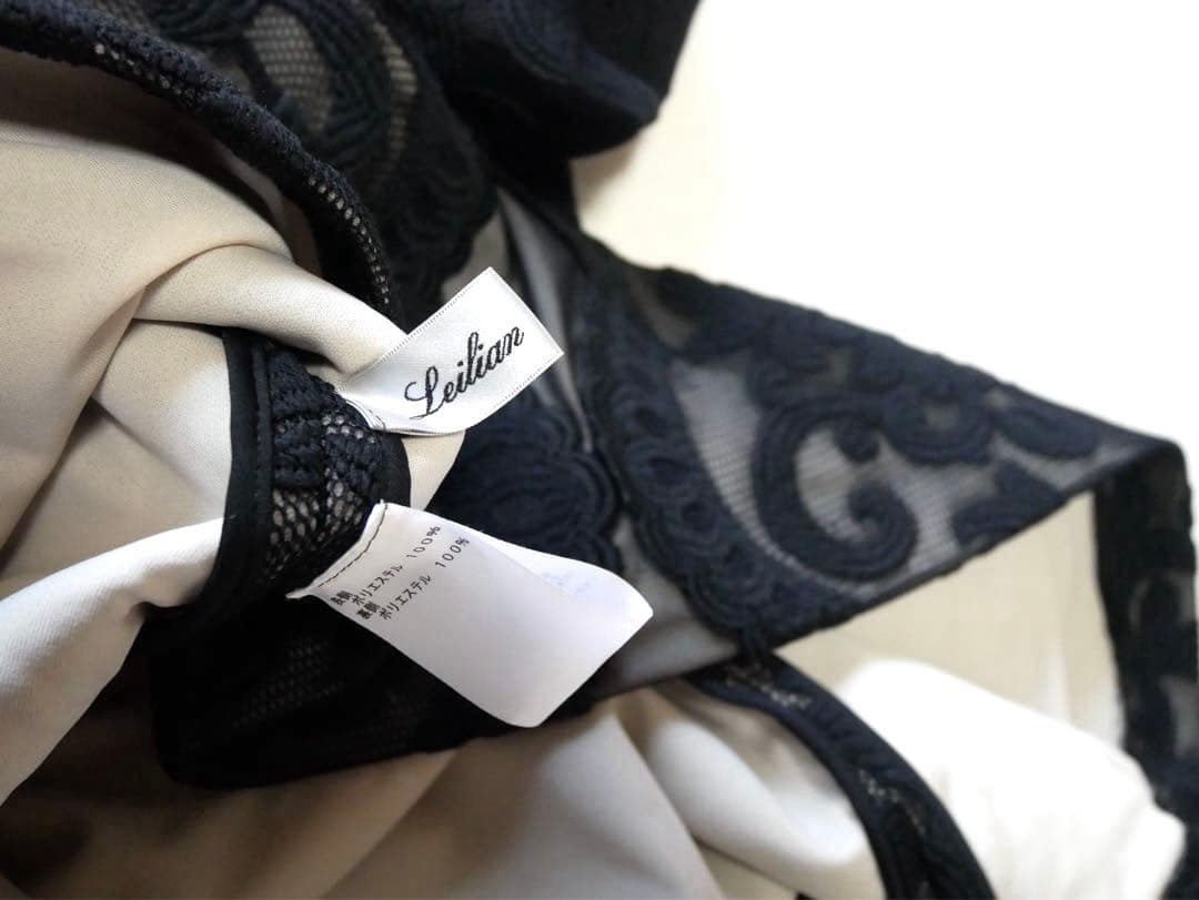 Leilian レリアン レースデザイン ミディ丈 ワンピース 9