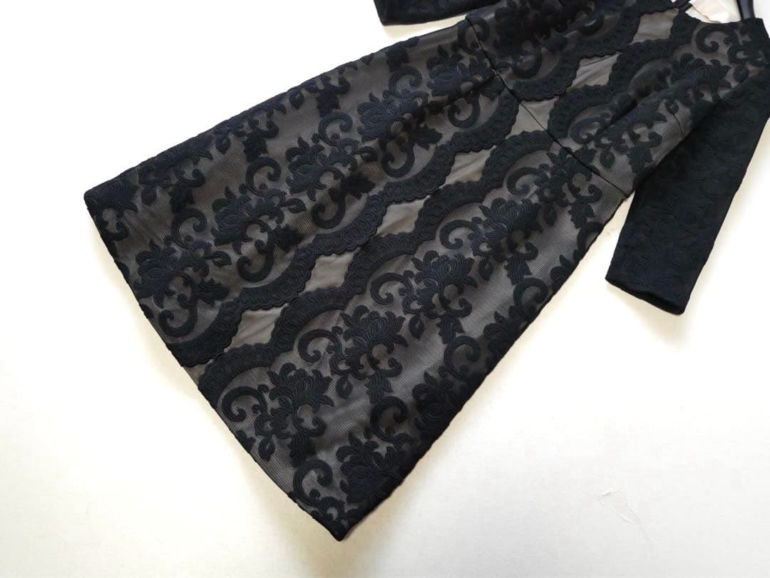 Leilian レリアン レースデザイン ミディ丈 ワンピース 9