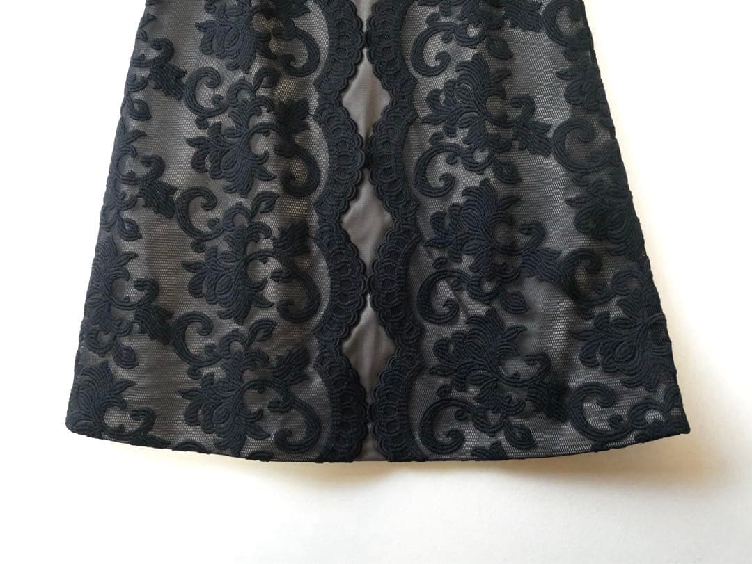 Leilian レリアン レースデザイン ミディ丈 ワンピース 9