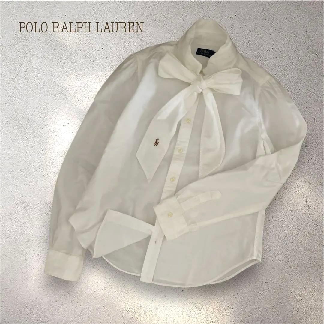 【専用】POLO RALPH LAUREN ボウタイコットンシャツ白ポニー 刺繍