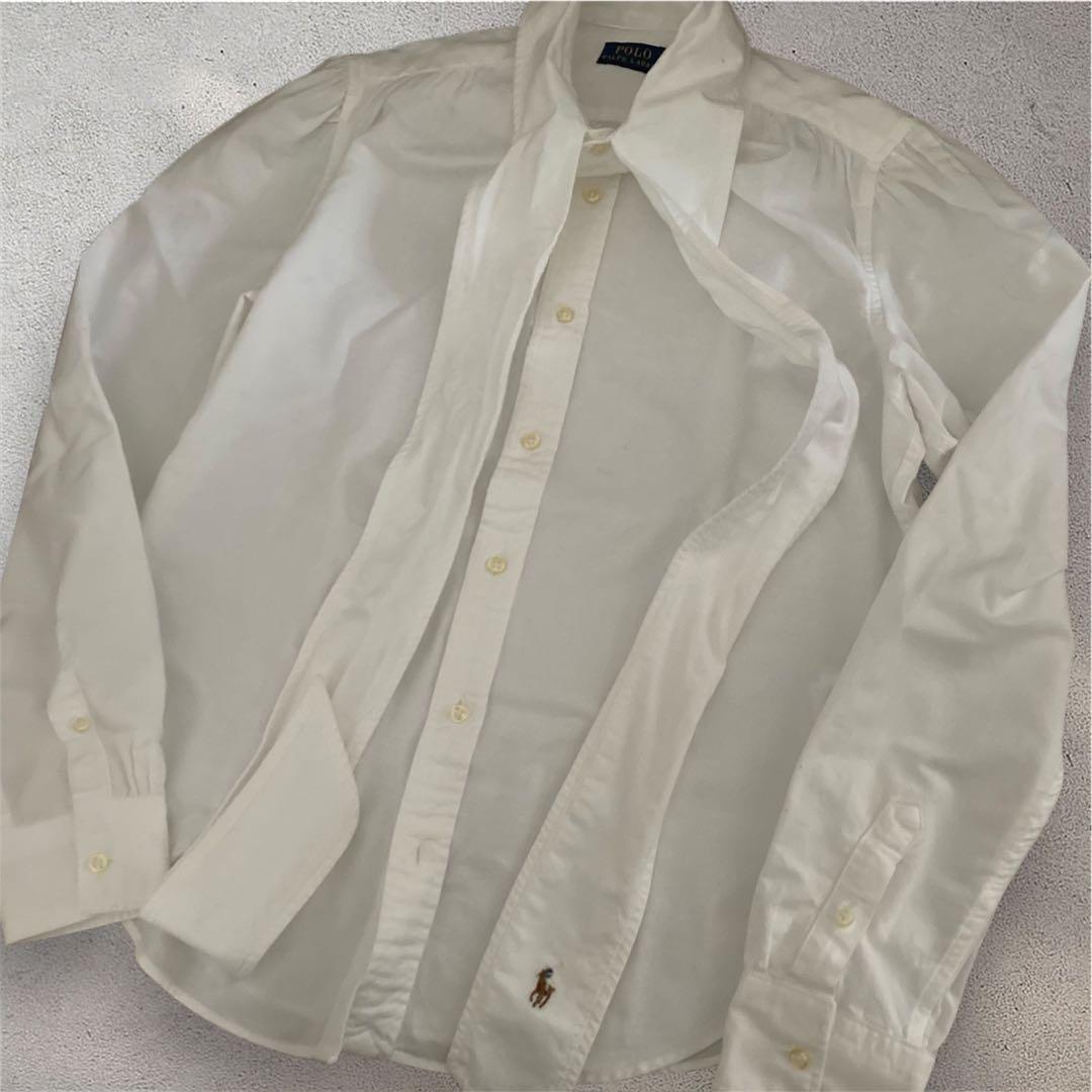 【専用】POLO RALPH LAUREN ボウタイコットンシャツ白ポニー 刺繍