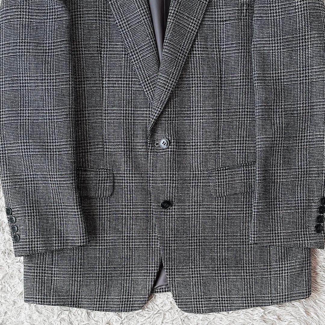 【美品】クリスチャンディオール テーラードジャケット グレンチェックウール