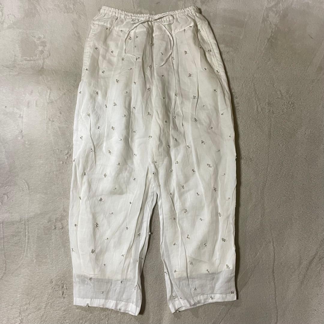 専用kijinokanosei キジノカノウセイ ラミー刺繍タックパンツさくらん