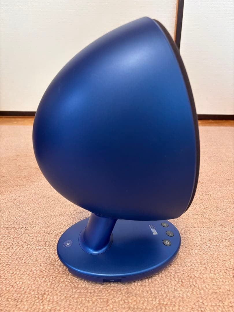 KEF ワイヤレススピーカー 青 卵型