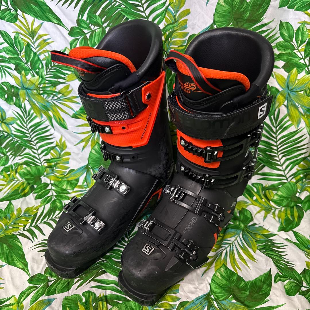 サロモン S max 26.5cm スキーブーツ flex100 黒/オレンジ
