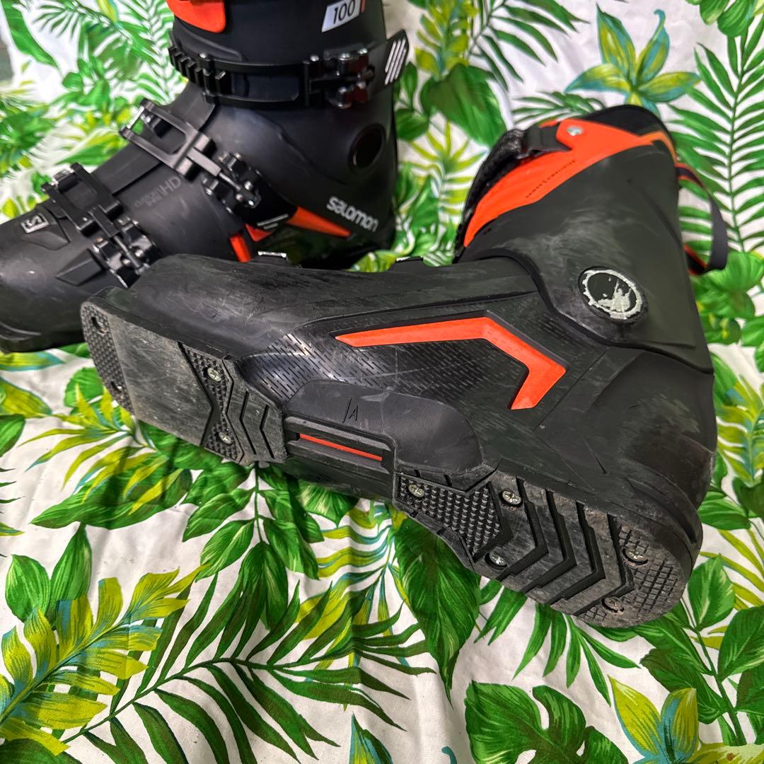 サロモン S max 26.5cm スキーブーツ flex100 黒/オレンジ