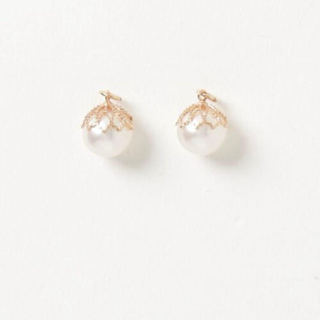 agete K10パールチャーム