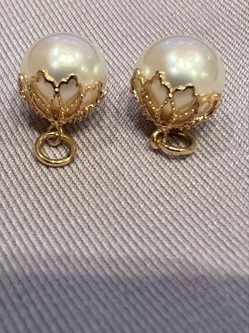 agete K10パールチャーム