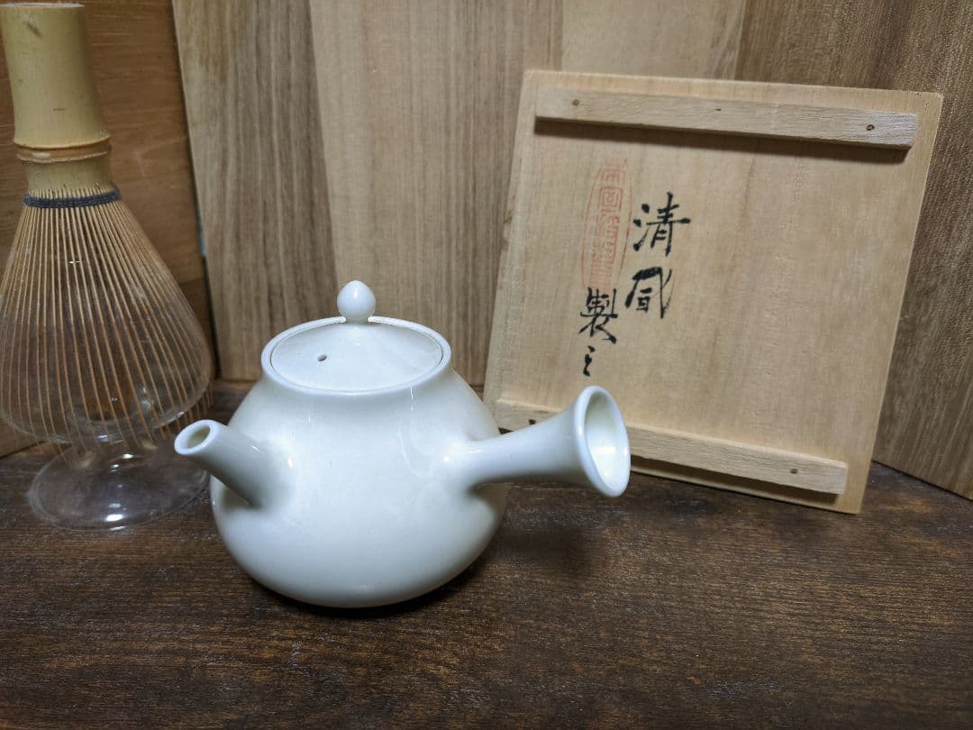 はやみまさん専用 京都 清風 与平 帝室技芸員 急須 茶注 太白 白磁 煎茶器