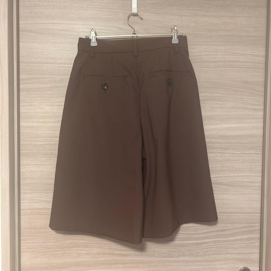 MACHATT 25SS タックハーフパンツ ブラウン38