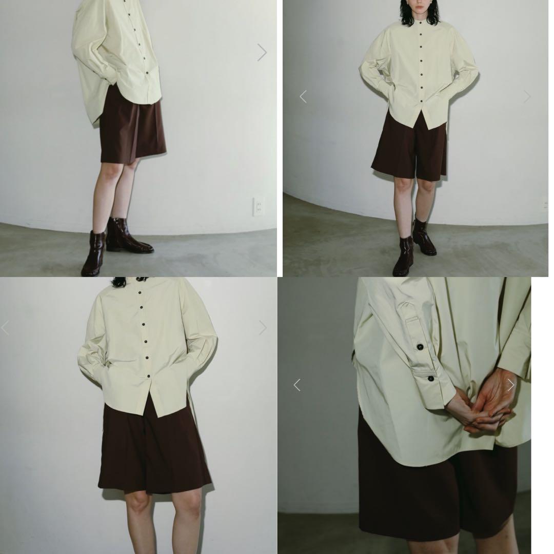 MACHATT 25SS タックハーフパンツ ブラウン38