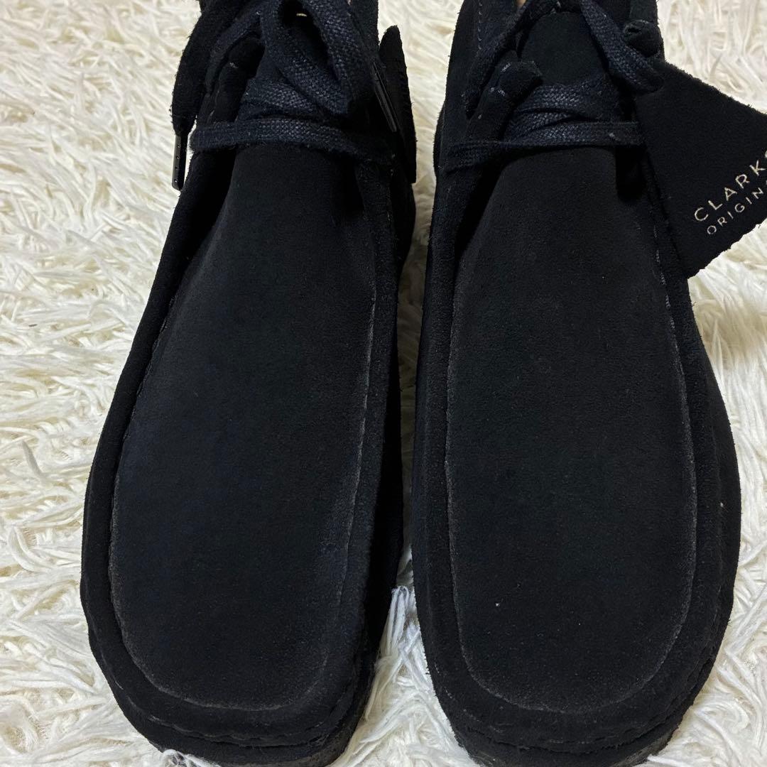 【美品】✨ クラークス ワラビー モカシン スエード ブラック　27cm