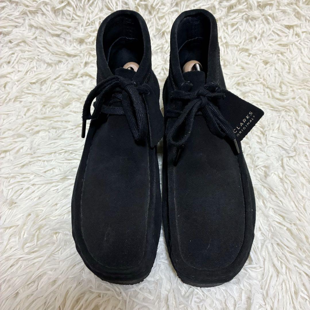 【美品】✨ クラークス ワラビー モカシン スエード ブラック　27cm