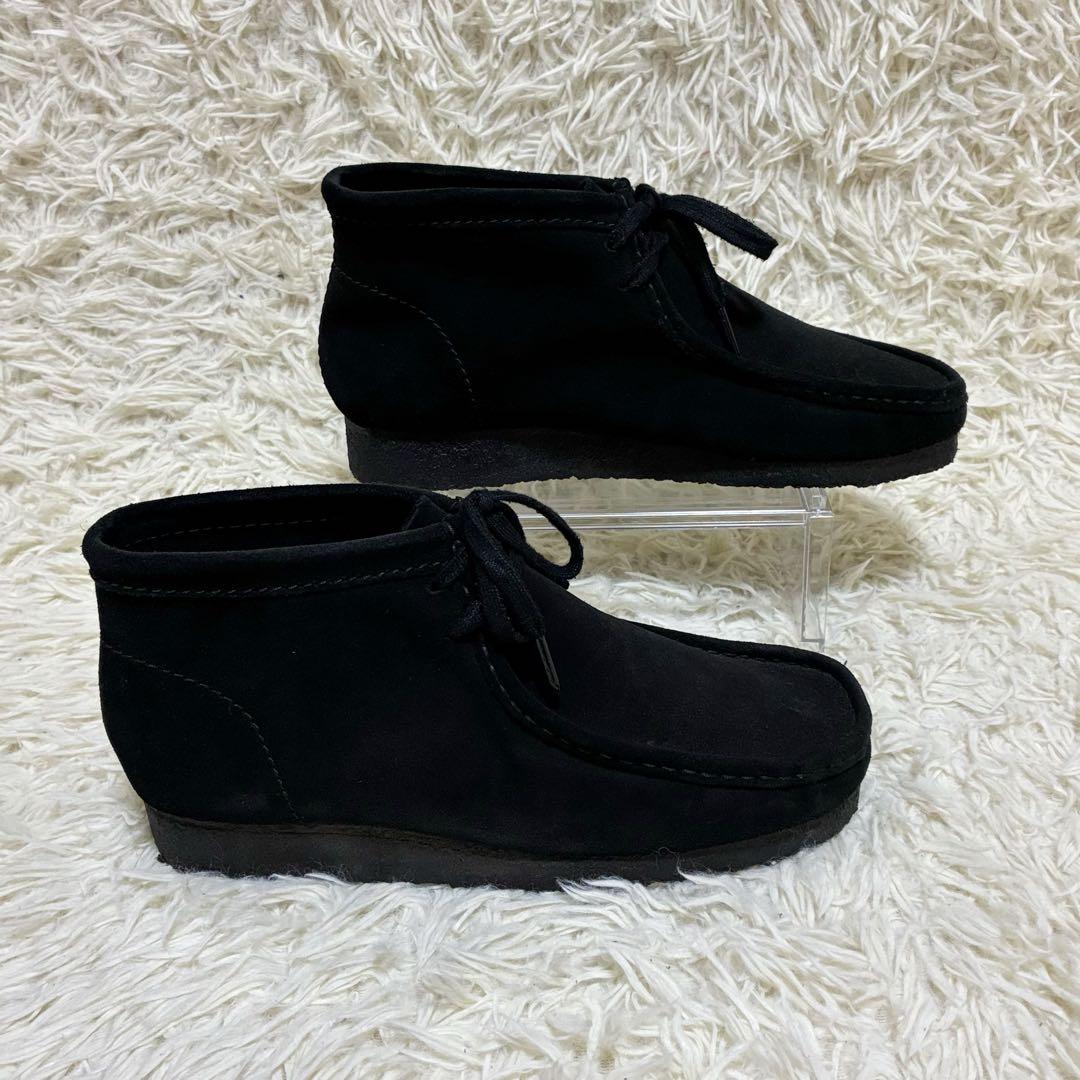 【美品】✨ クラークス ワラビー モカシン スエード ブラック　27cm