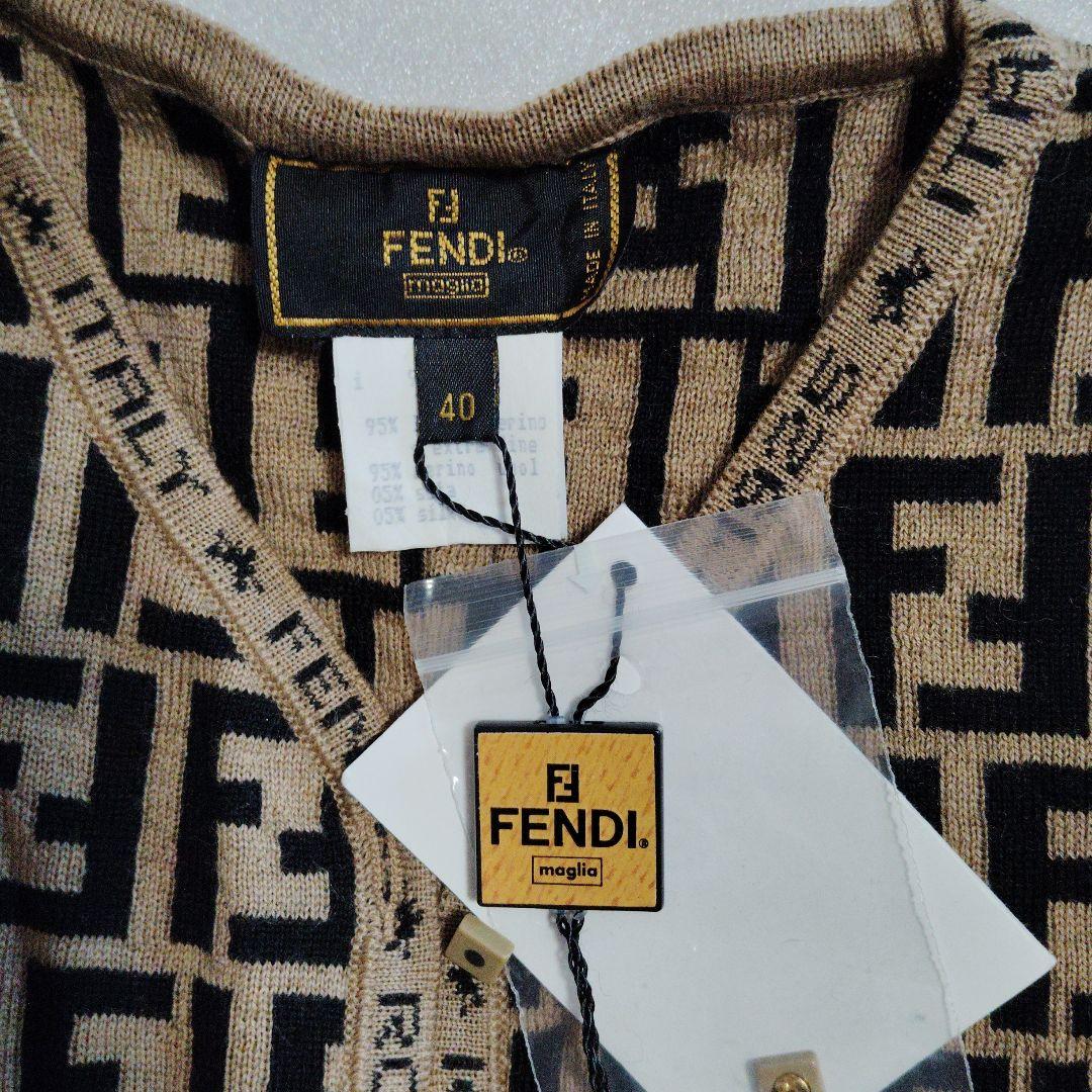 未使用FENDI フェンディ　ニット　ベスト　ズッカ　ノースリーブ　サイズ40